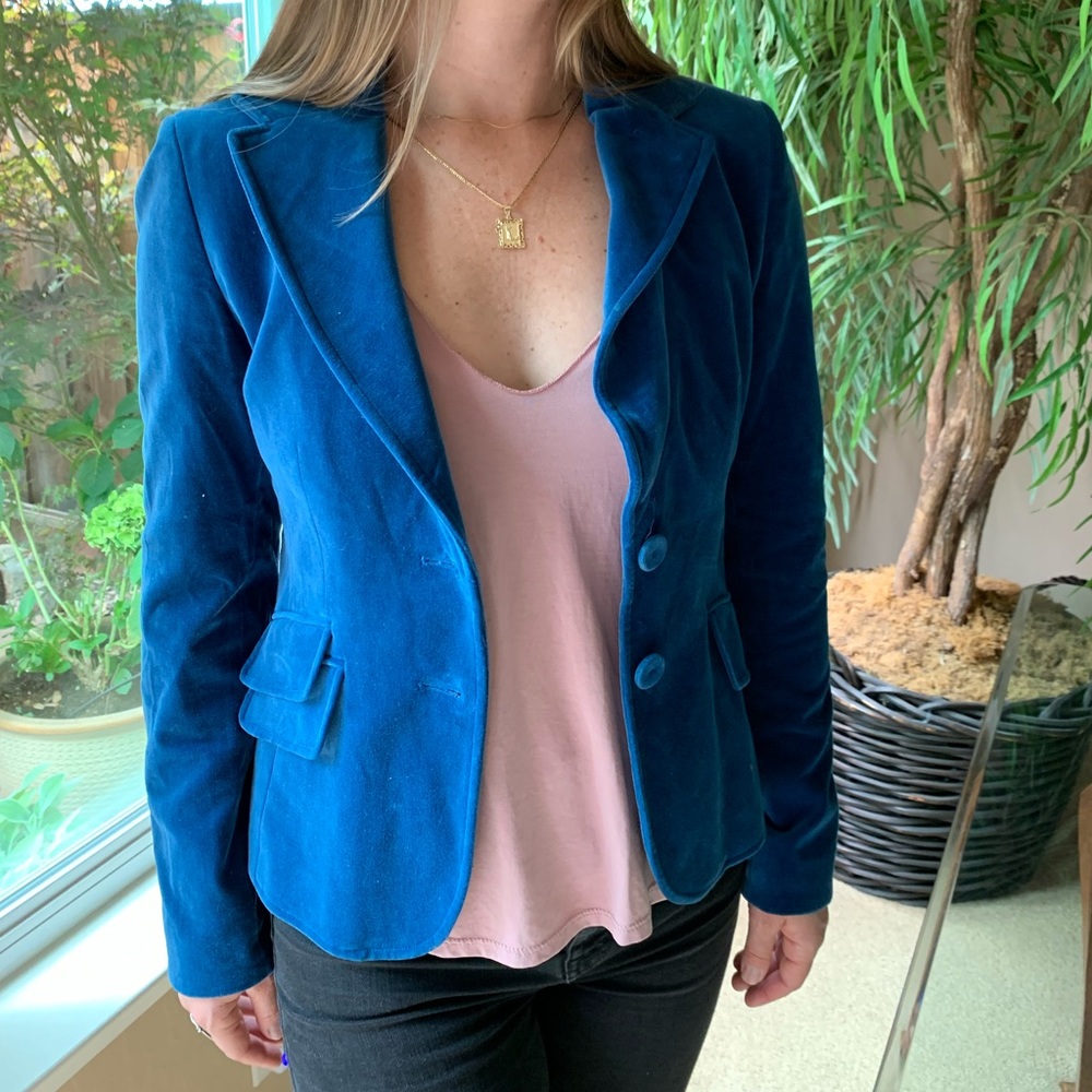 Ann Taylor Royal Blue Velvet Blazer 💙